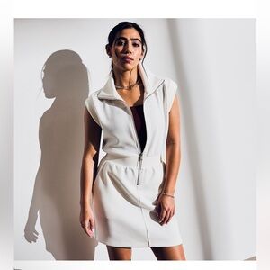 NWT Calia activewear sandwashed Sleeveless Dress Sz L Crewneck- 1/2 zip